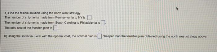 Given the data in table below: a) Find the