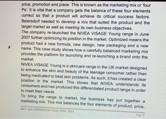 3. CASE STUDY Read the following Case Study and