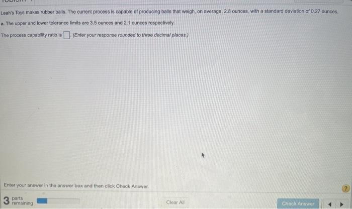 i need help finding the a). process capability