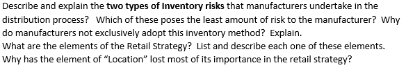 Describe and explain the two types of Inventory