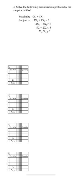 answer the following problem 4. Solve the