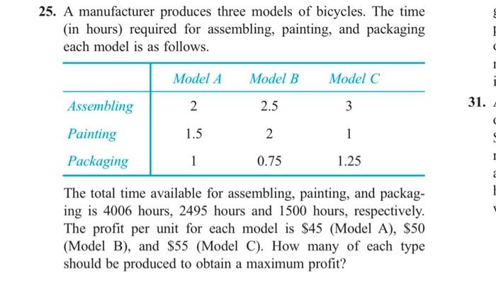 use simplex, graph and slover in the solution 25.