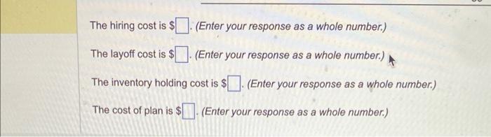 Consider the following partially completed sales