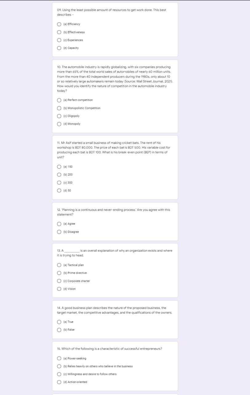 do not need any explanation.. Just ans 09. Using