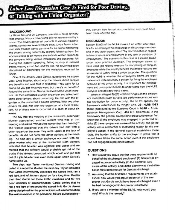 Please answer every part of the case