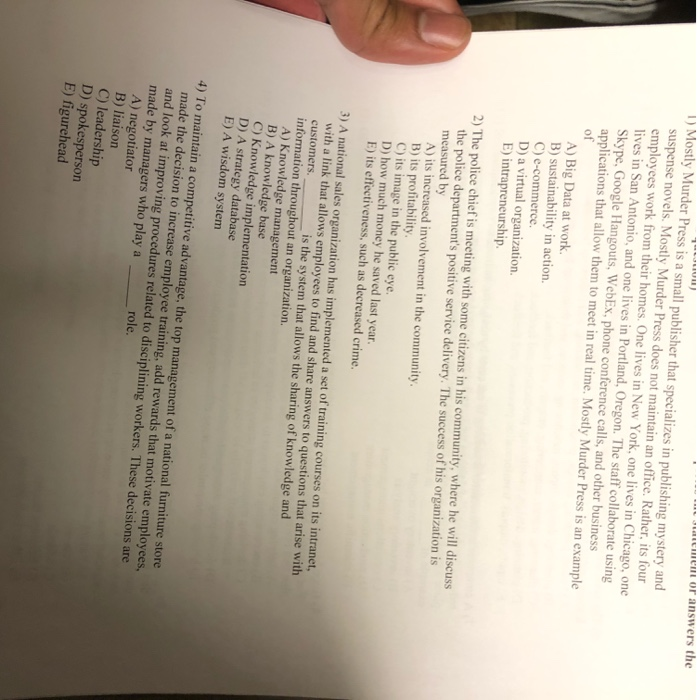 CHIC or answers the 1) Mostly Murder Press is a