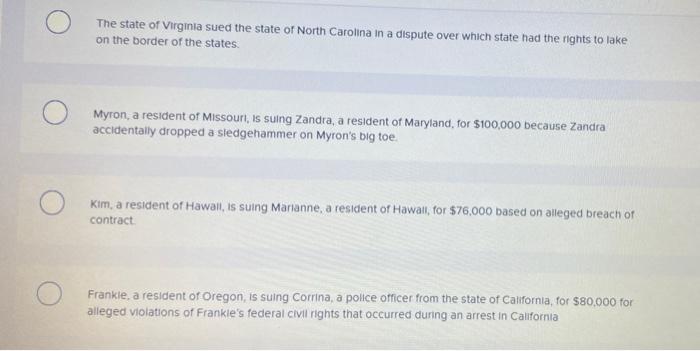 Which of the following would create a case with