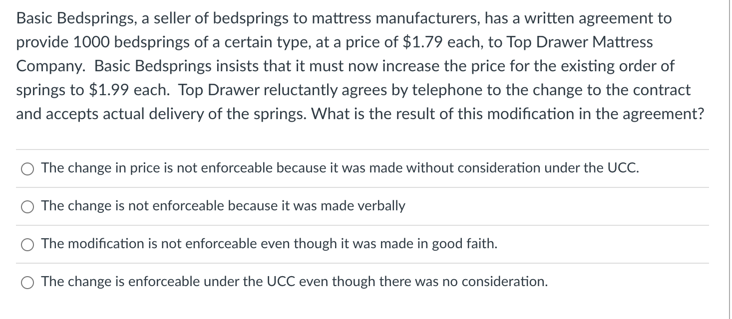 Basic Bedsprings, a seller of bedsprings to