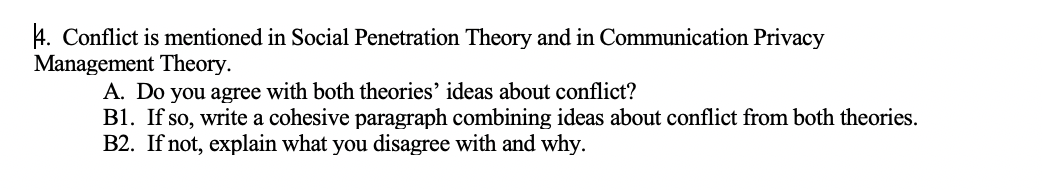 This is all the info I have. H. Conflict is