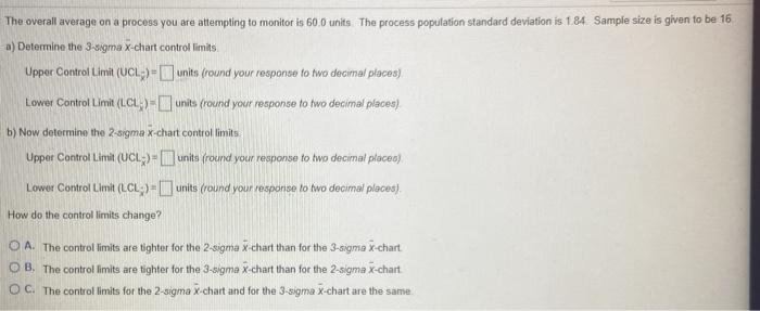 The overall average on a process you are