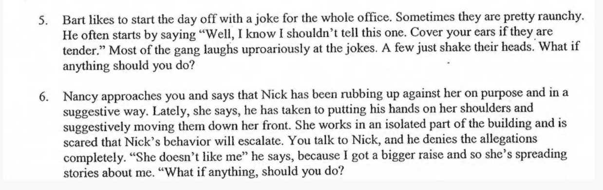 You are the Department head, Supervisor or HR