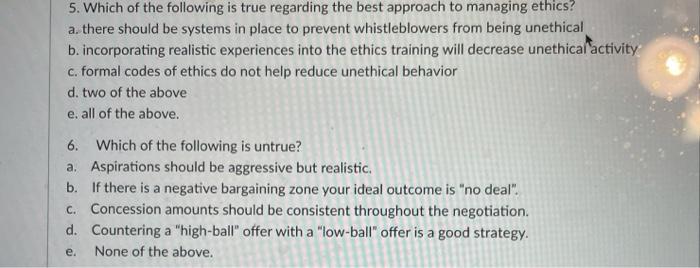 5. Which of the following is true regarding the