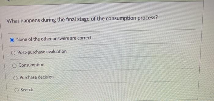 What happens during the final stage of the