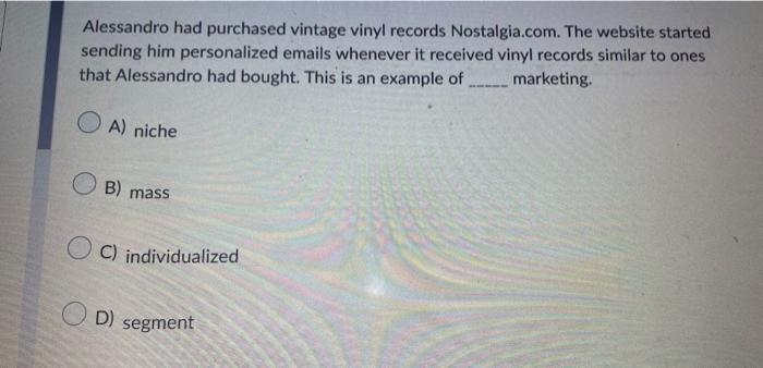 Alessandro had purchased vintage vinyl records