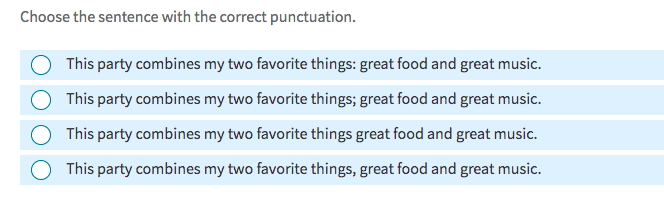 Choose the sentence with the correct punctuation.