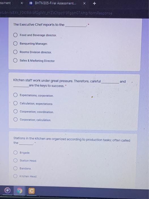 essment 13 BHTM305-Final Assessment.... SdL4ntsB