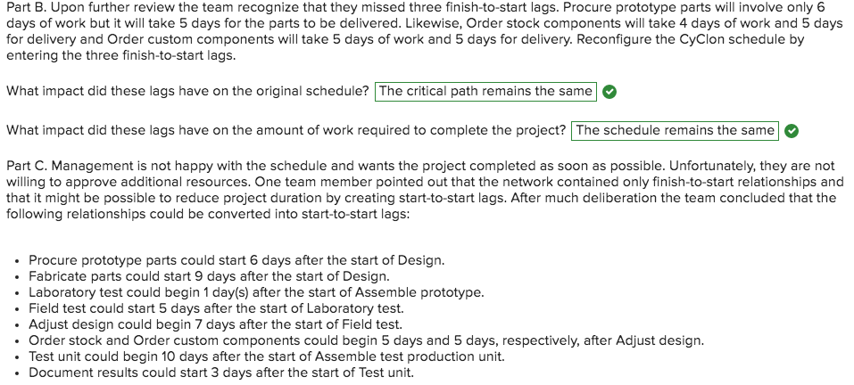 EX 6-23 (Algo) The Cyclon project team has