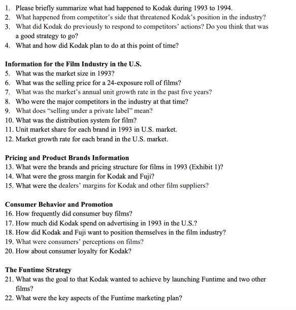 1. Please briefly summarize what had happened to