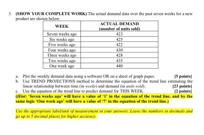 (SHOW YOUR COMPLETE WORK) Manager at a local
