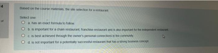 Based on the course materials, the site selection