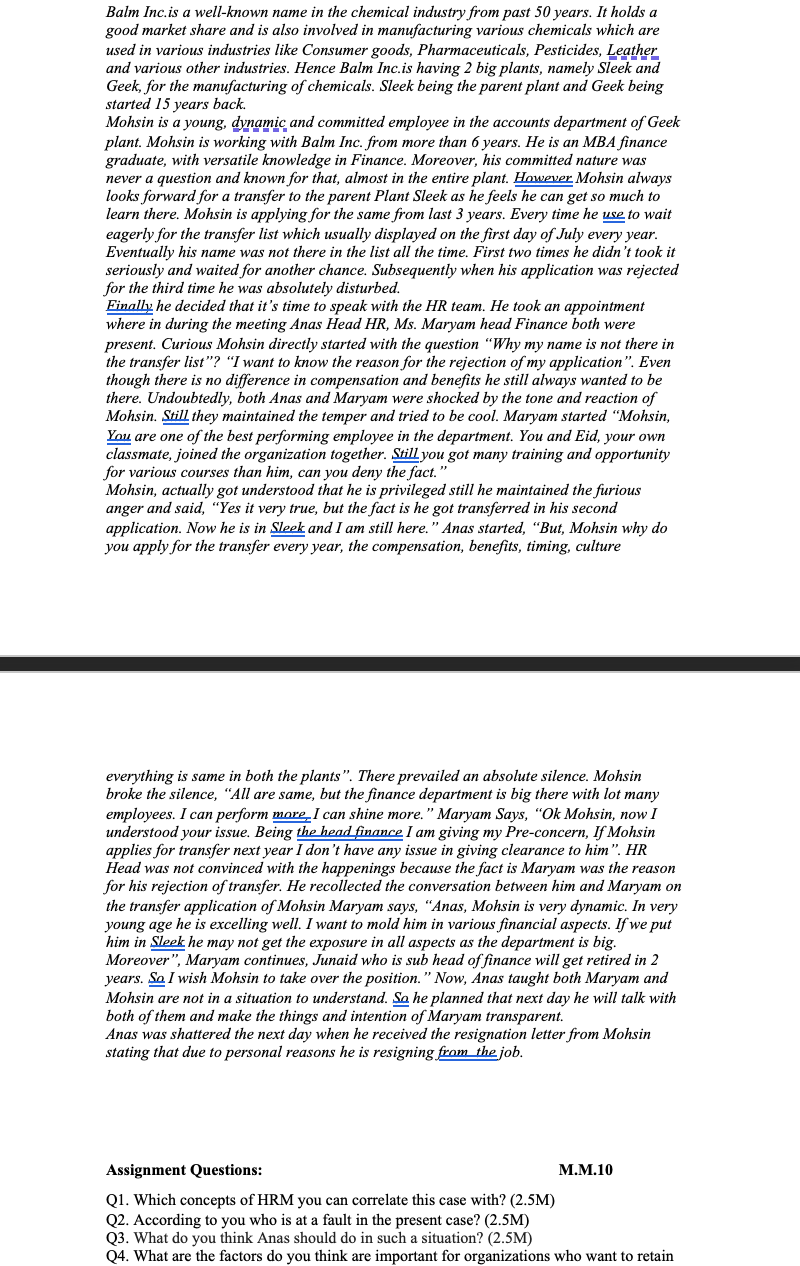 Balm Inc. is a well-known name in the chemical