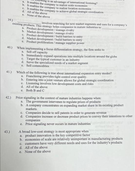 d. All of the above It enables the company to