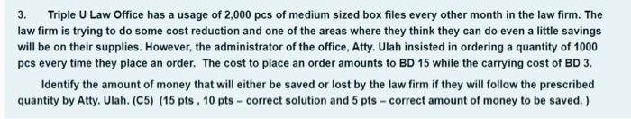 3. Triple U Law Office has a usage of 2,000 pcs