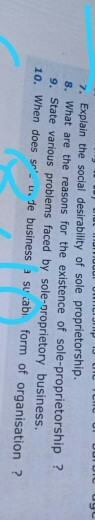 7. Explain the social desirability of sole