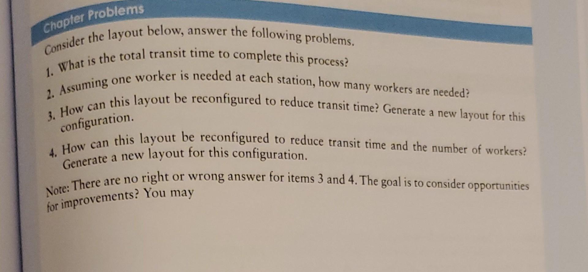 Consider the layout below, answer the following