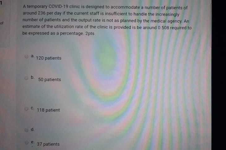 A temporary COVID- 19 clinic is designed to