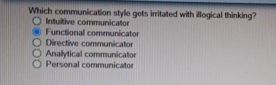 Functional communicator is incorrect Which