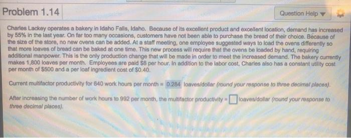 Problem 1.14 Question Help Charles Lackey