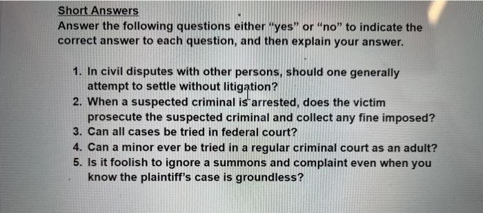 Business Law Chapter 4 Enforcing the Law Study