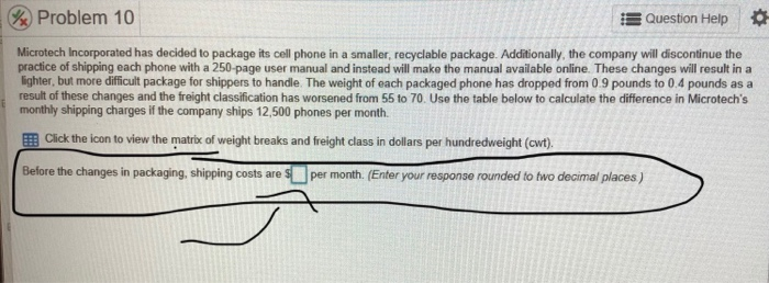 Problem 10 3 Question Help Microtech Incorporated
