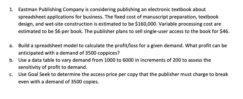 I need to put this information on EXCEL using