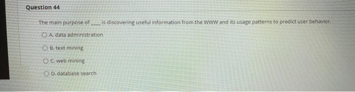 Question 36 An Entity relationship diagram