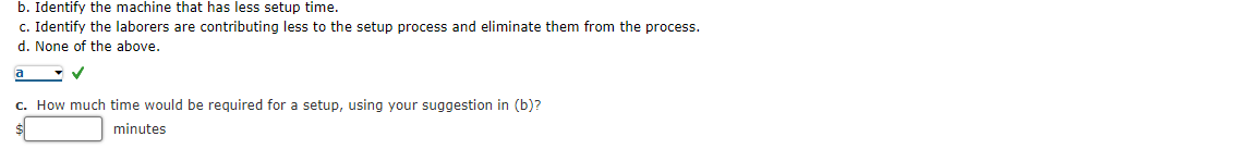 Reduce Setup Time Vernon Inc. has analyzed the