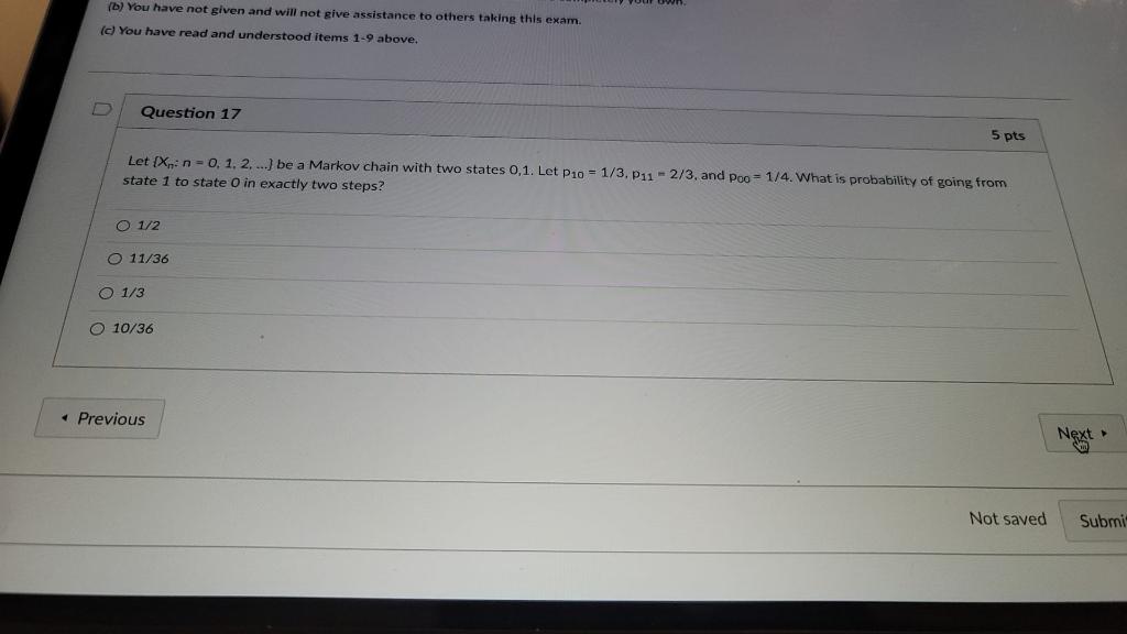 (b) You have not given and will not give