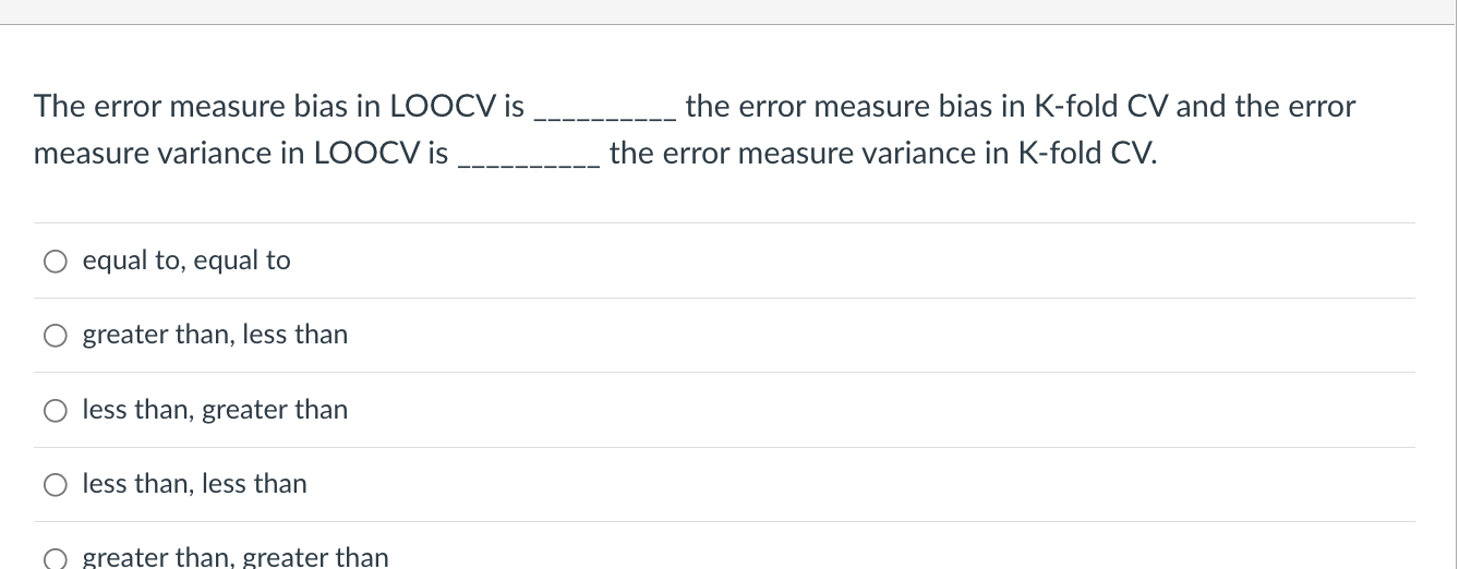 Which of the following cross-validation technique