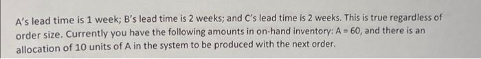 b) Give me a time-phased assembly plan for A, B,
