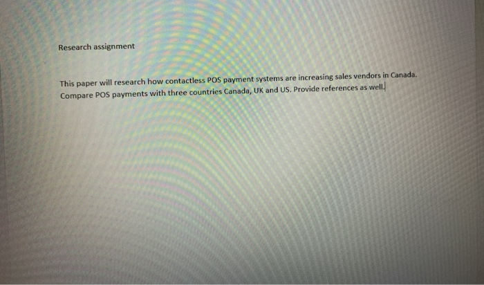 Research assignment This paper will research how