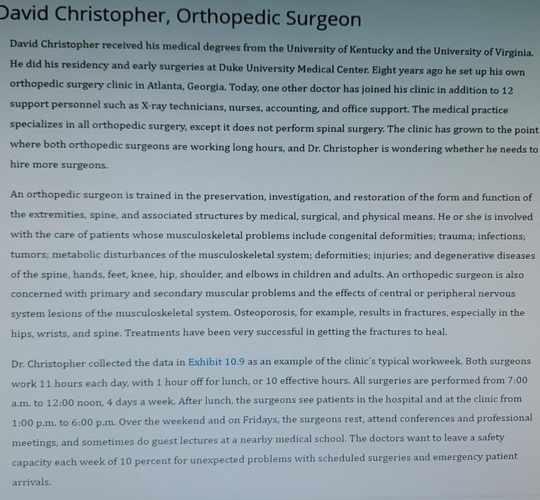 David Christopher, Orthopedic Surgeon David