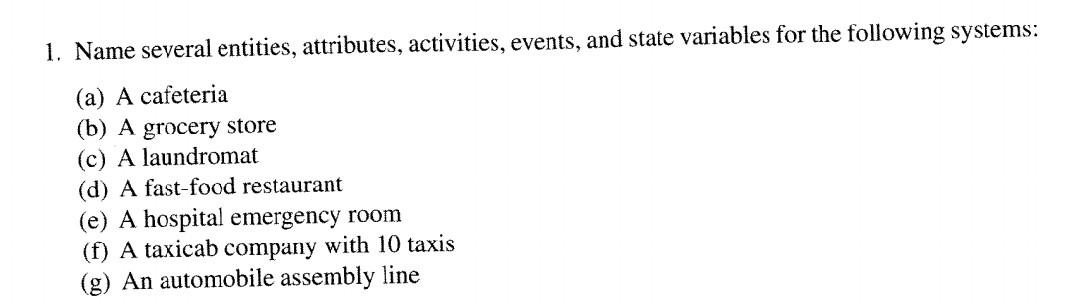 please solve all of them 1. Name several