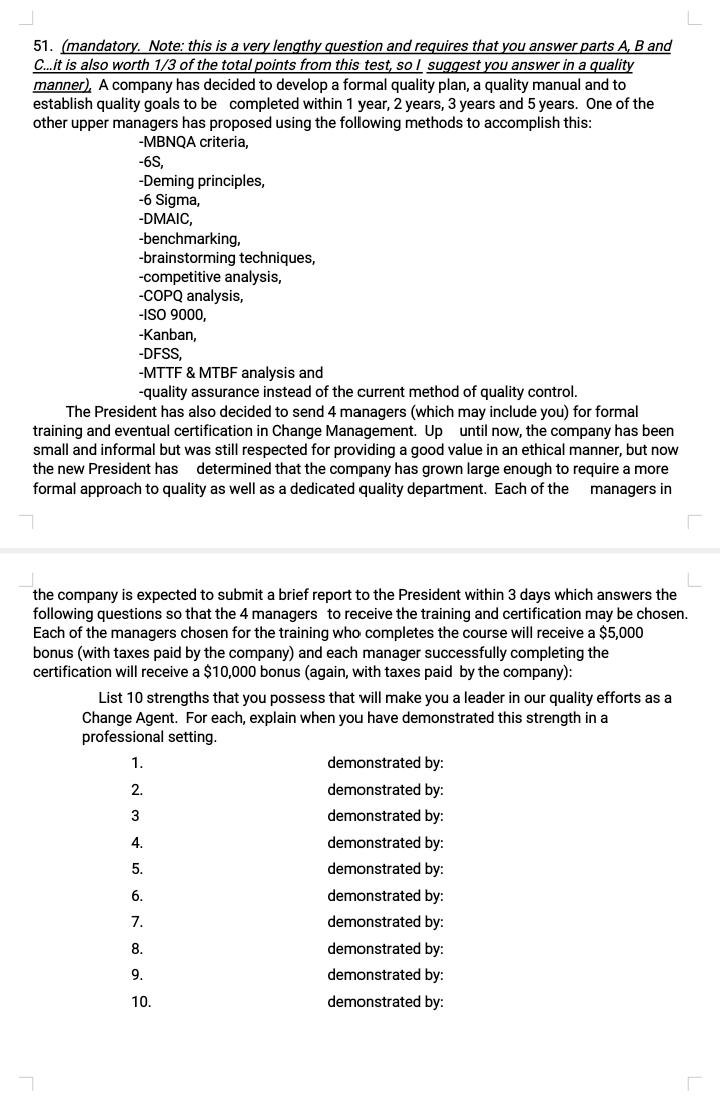 51. (mandatory. Note: this is a very lengthy