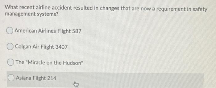 What recent airline accident resulted in changes