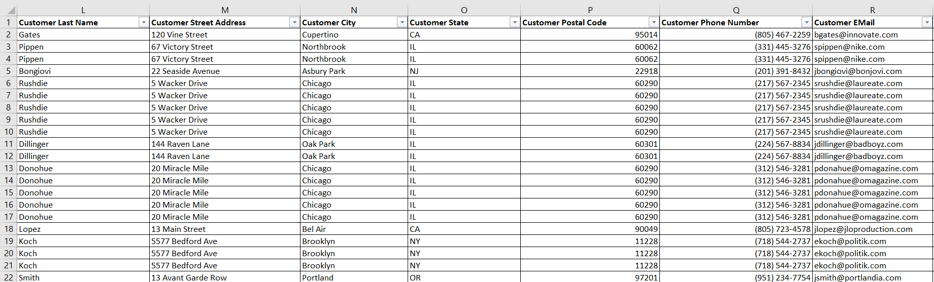 Using the Detail tab as your data source: This