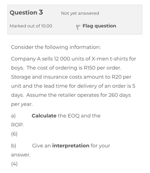 Consider the following information: Company A