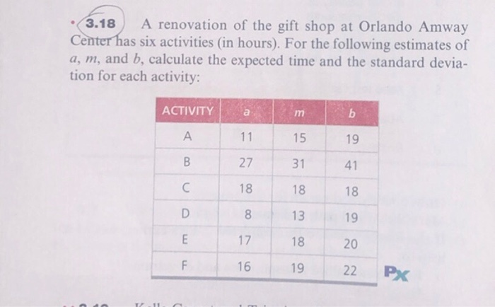 Show how to put problem into Excel (3.18 A