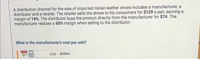 A distribution channel for the sale of imported