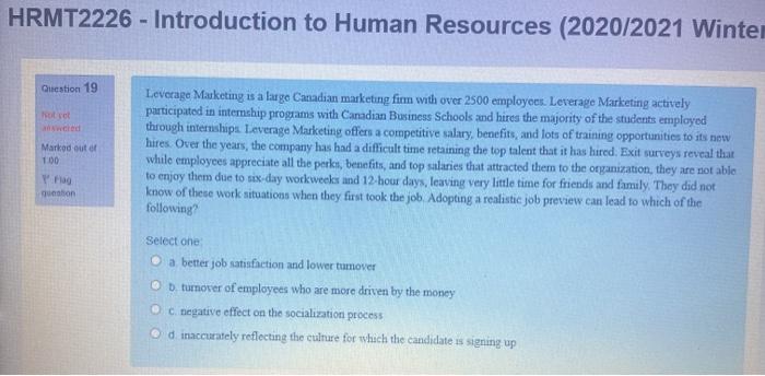 HRMT2226 - Introduction to Human Resources
